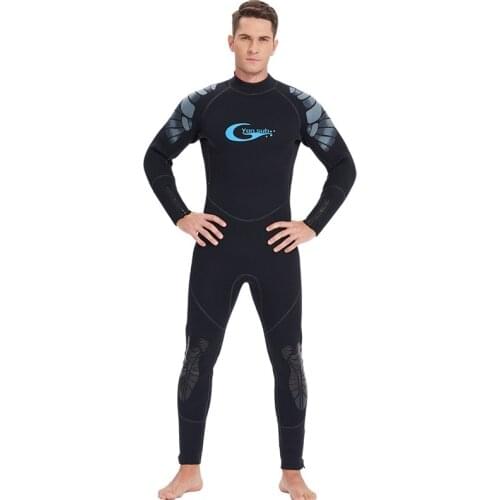 YONSUB Neoprene Scuba 5MM Man Fullbody Diving Wetsuit Surf Spearfishing Underwater Hunting Black Swimming Snorkeling Diving Suit