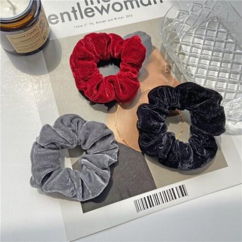 2020 NEW Candy Velvet Scrunchie For Girls Women 3PCS/SET Scrunchies Set Hair Ties Rope Ponytail Hair Accessories Hairbands Gifts
