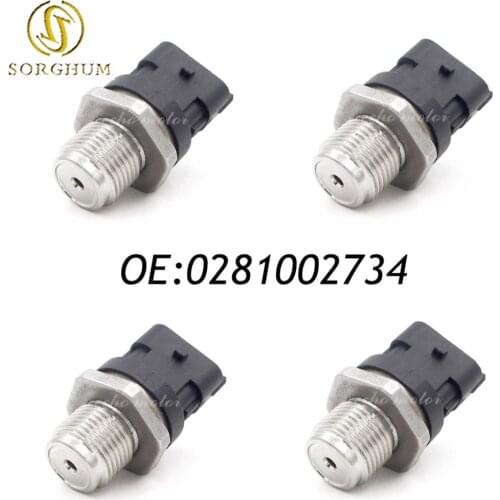 New 4PCS Fuel Injection Rail Pressure Sensor For Alfa Romeo Lancia Renault Kia 0281002734