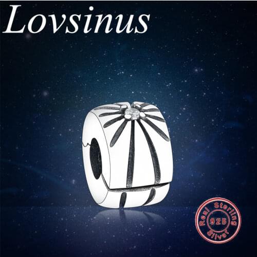 Fit Original Europe Charm Bracelet 100% 925 Sterling Silver Charms Jewelry berloque Sunburst Clip Charm For Jewelry Making Gift