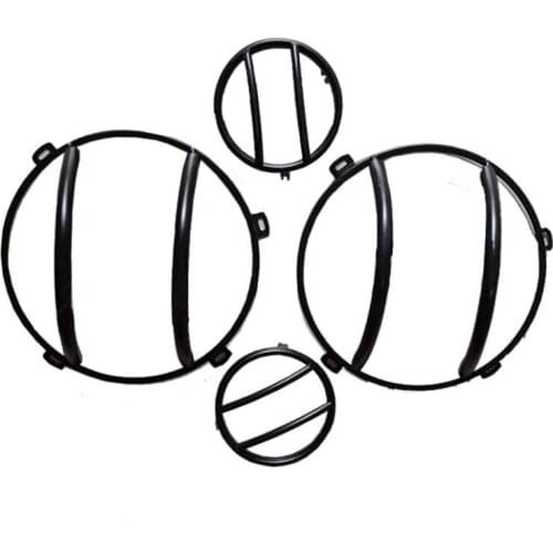 2PCS Front Fog Lights Lamps Turn Signal + 2PCS Headlight Cover Trim Styling Fit For Jeep Wrangler 2007-2015