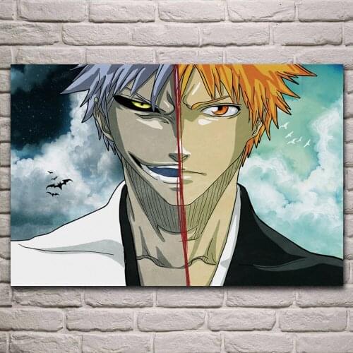 Nordic Style Poster Canvas Painting Wall Art Printing Bleach Anime Boys Glowing Eyes Modular Pictures For Living Room Home Decor