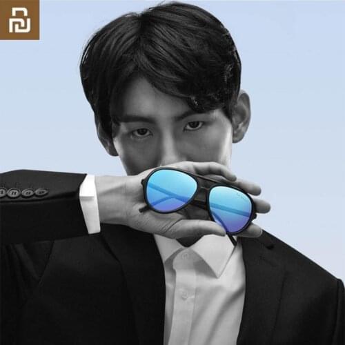 Youpin TS Ice Blue Aviator Sunglasses TAC Polarized Lens Large Glasses Frame Sunglasses For Outdoor Travel For Man Woman