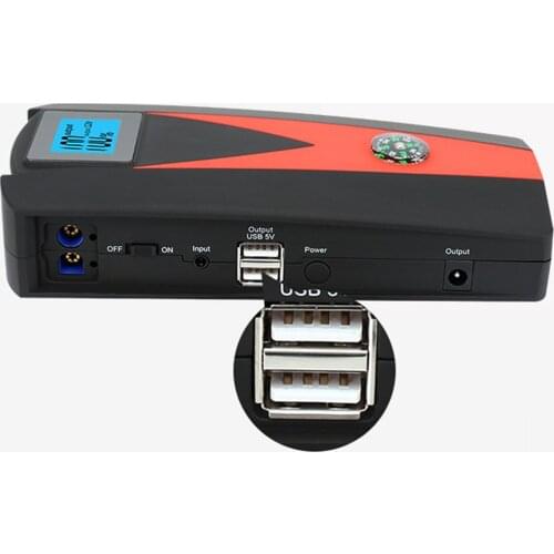 12000mAh LED Car Jump Start Starter USB Charger Battery Power Bank Booster 12V Emergency Jump Starter For Car Truck EUPlug