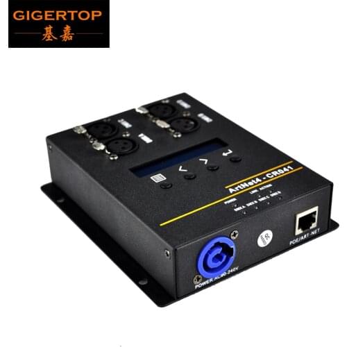 TIPTOP Art-Net-DMX512 Network Converter Stage Light Controller Box Internet RJ45 Port With Hook Mounting Holes Led Matrix