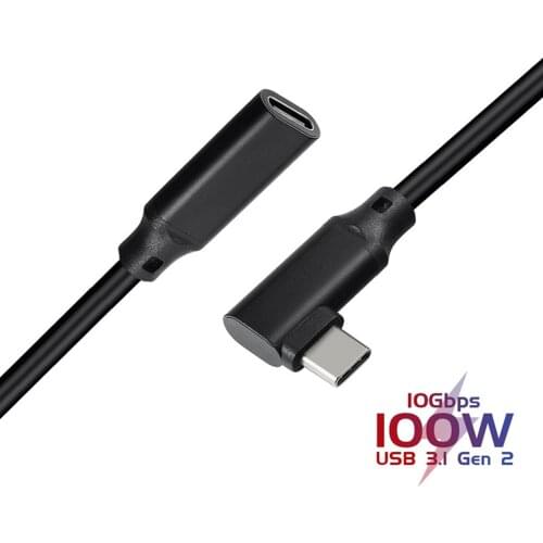 USB C Extension Cable 0.5M 90 Degree USB C 3.1 10Gbps Male to Female 4K Video Cord Type C Extender for MacBook Pro Air iPad Pro