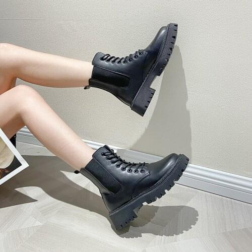 Round Toe Womens Rubber Boots Shoes Luxury Designer Boots-Women Rain Rock Ankle Lolita Autumn Ladies Med Fashion 2021 Cross-ti