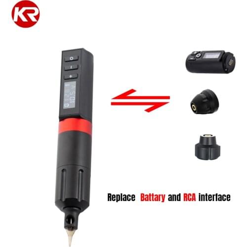Wireless Tattoo Battery Pen Power Rotary Machine Gun Japan Coreless Motor Digital Display Permanent Makeup Pen Needle Cartridges