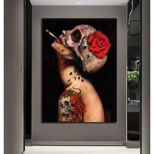 Brian Viveros Girl Flower Poster Painting Canvas Poster And Prints Painting Cuadros Wall Art Picture Decor for Living Room