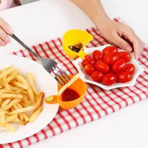 Dip Clip Bowl Ketchup Cup Assorted Seasoning Bowl Chips Clip Salt Sugar Salad Tomato Paste Sauce Holder Dish Kitchen Accessories
