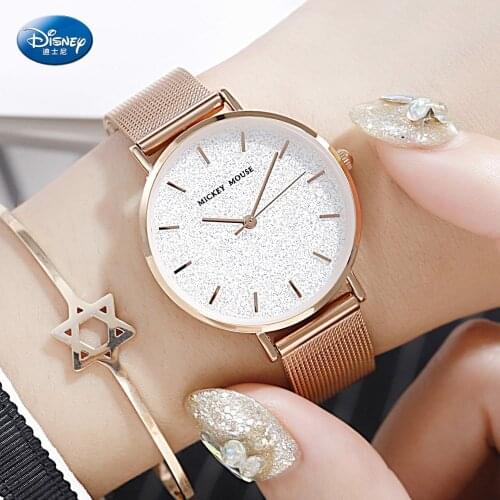 Disney quartz watch all star lady watch fashion trend alloy leather strap women watches Buckle 3Bar Fashion & Casual