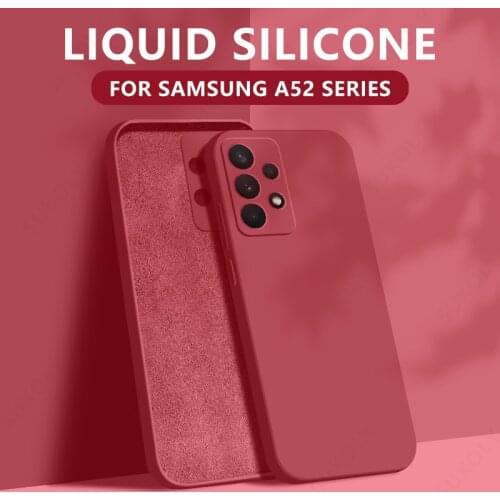For Samsung A52 Case Square Liquid Silicone Case Cover For Samsung A52 A32 A72 5G A51 A71 A30 A50 S21 Ultra S20 FE Note 20 Ultra