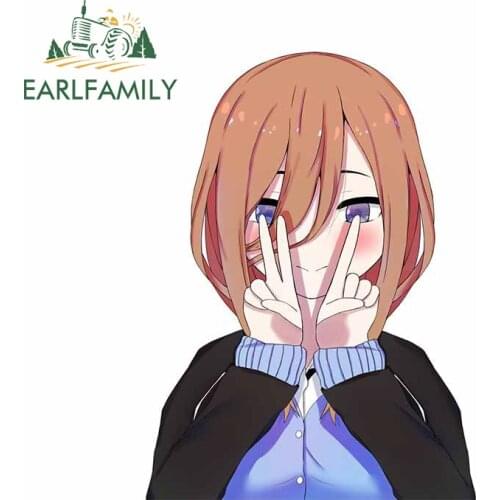 EARLFAMILY 13cm x 9.9cm For Zerochan Anime Creative Car Sticker Windshield Auto Refrigerator Decal Scratch-Proof Car Assessoires