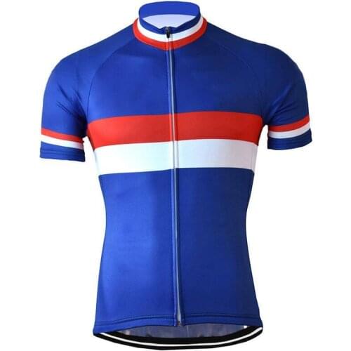 HIRBGOD 2020 New Men Pro Team Cycling Jersey Summer Breathable Bike Shirt Tops France Flag Blue White Red Cycling Clothing,HK859