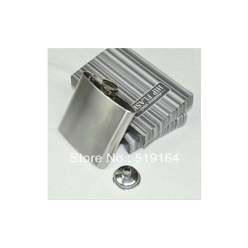 Hot selling Portable 6OZ Liquor Stainless Steel Hip Flask Wine Pot Flagon with Funnel