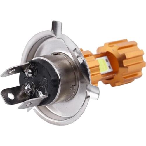 H4 18W 2000LM Motorcycle LED Headlight Bulb 3 COB Hi/Lo Super Bright Lamp Light