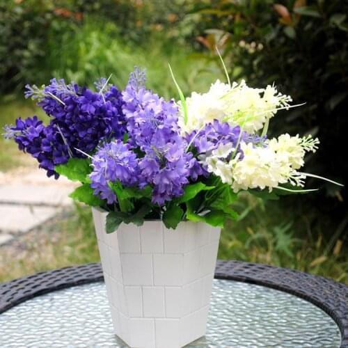 Artificial 5 heads Hyacinth silk flowers indoor decor plants balcony office desktop artificial bonsai flowers