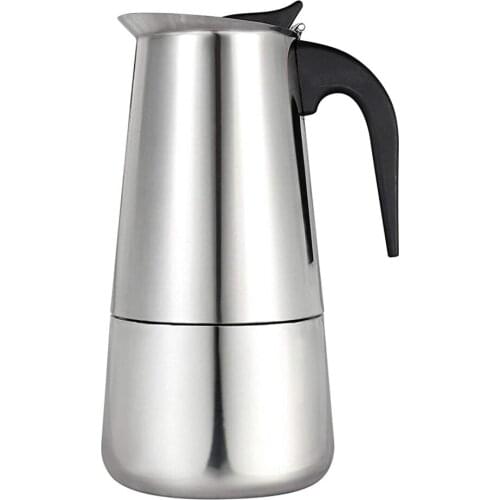 Schnesland Moka Pots Stovetop Espresso Maker-Stainless Steel Coffee Maker Espresso Pot with Safety Valve