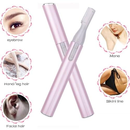 Kemei Electric Eyebrow Trimmer Women Portable Professional Mini Body Shaver Makeup Accessories Hair Remove Razor