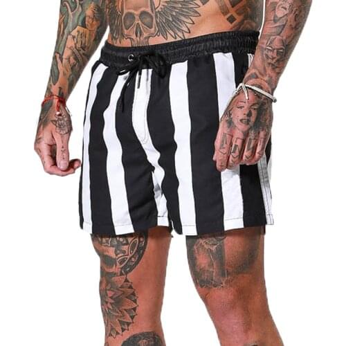 2021 summer new mens beach surf shorts man classic striped casual sports shorts training quick-drying fitness running short men