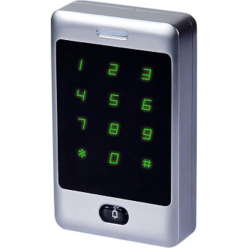 Metal waterproof access control machine with card password and key access control