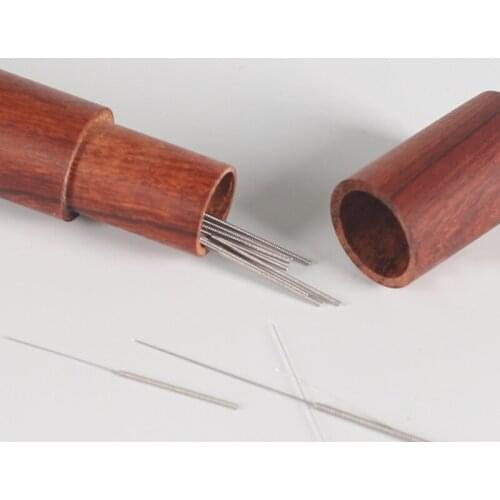 Non-disposable acupuncture Rosewood solid wood Tibetan needle barrel Mahogany needle storage barrel Empty needle barrel 1pcs