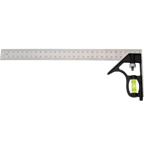 New 300mm 12" Adjustable Sliding Combination Square Ruler Level Measuring Tool