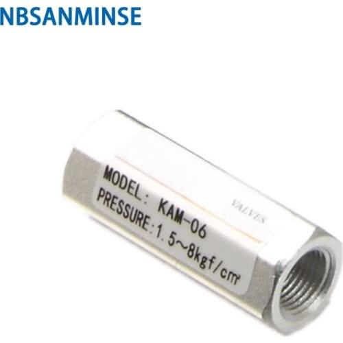KAM Check Valve 1/8 1/4 3/8 1/2 Two Way Pneumatic Air Valve Normal Temperature Mechanical Valve High Quality NBSANMINSE