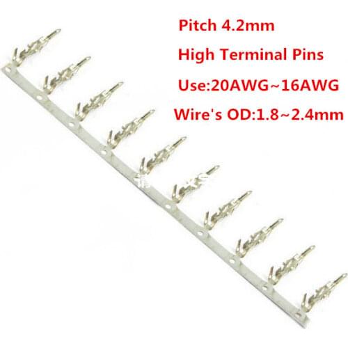 200PCS DIY 4.2mm ATX PCI-E Male Crimp Terminal Pins Free shipping