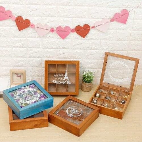 Home Storage Organization Wooden Box for Tea Tea boxes Organizer Candy Boxes Container for Food Wood Box