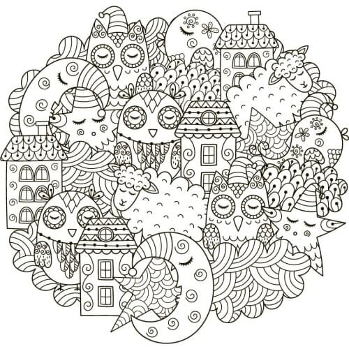 AZSG Peaceful Owl Star Moon Clear Stamps For DIY Scrapbooking Decorative Card making Craft Fun Decoration Supplies 13*13cm
