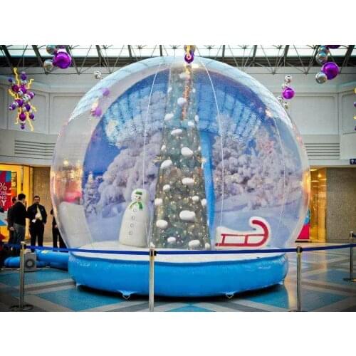 Clear Decorating Inflatable Snow Globe Christmas Plastic Balls For Sale Advertising Giant Inflatable Snow Globe Ball