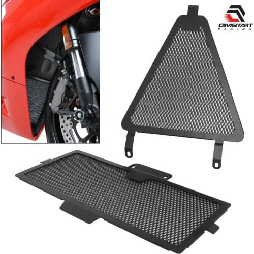 QMSTART Racing Radiator Water Grille & Oil Cooler Cover Guard Protector Set For DUCATI Panigale 899 959 1199 1299 & Panigale V2