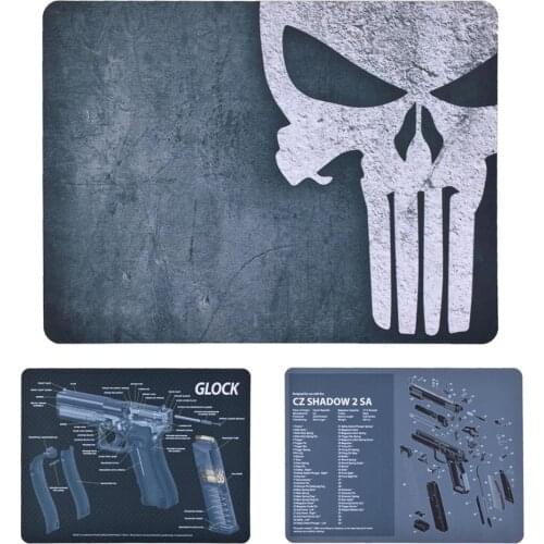 Gun Cleaning Rubber Mat Tactical Accessory Punisher Grim Reaper Sig Sauer P250 CZ Shadow 2 SA Mouse Pad for Glock Exploded View