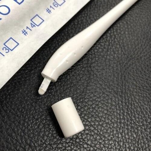 Disposable Eyebrow Microblading Manual Pen Sterilized Tattoo Tebori Pen Hand Tools With Diameter 0.18mm 9CF/12CF/14CF/17CF/18U