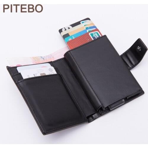 PITEBO Male Card Rack multi-card, female card rack large-capacity anti-degaussing pickup box light purse Card Sleeve Portable