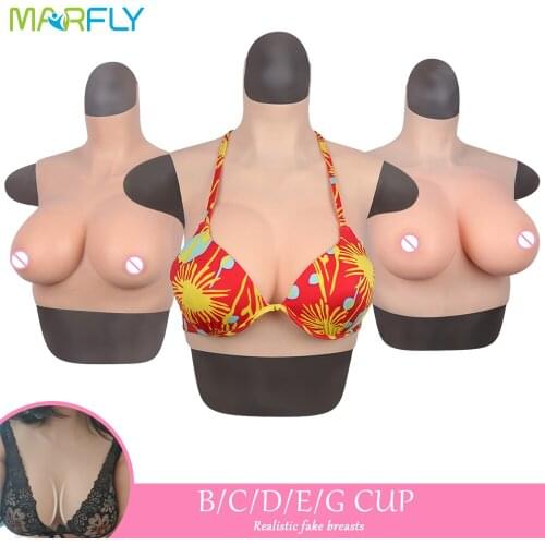 High Collar Fake Silicone Chest Sexy Tits Crossdressering Sissy Shemale Transgender Drag Queen Boob Realistic Artificial Breast
