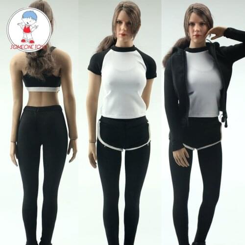 1/6 Female Clothes Set FA007 Yoga Clothing Fitness Wear Hoodie Sweatshirt Sweatpants Suit Accessory Model for 12'' Action Figure