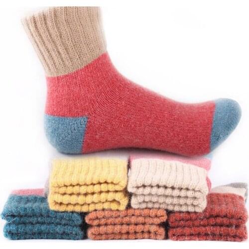 David angie High Quality Women Girls Wool Socks Thermal Thicken Winter Warm Socks Ladies Towel Bottom Terry Sock 1Pair,1Yc2952