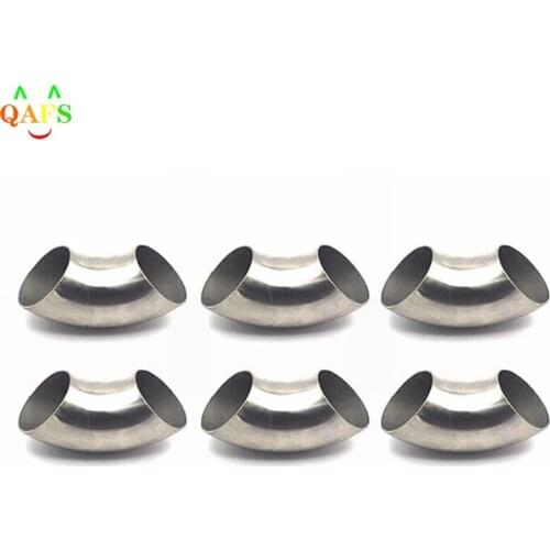 1Pc 2.5/2Inch 51/63mm Stainless Steel 90 Degree Bend Elbow Exhaust Pipe