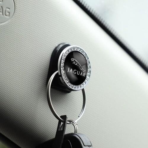 2/4pcs Car Emblem Small Hooks Multi-function Adhesive Hanging Hooks For Jaguar X S F XF XE XJ XK XEL XFL XJL XJ6 XJS XKR XFR