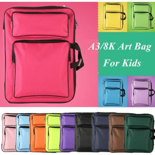 A3/8K Art Bag For Drawing Waterproof Art School Bag Drawing Board Sketch Art Supplies Storage Bag For Kids