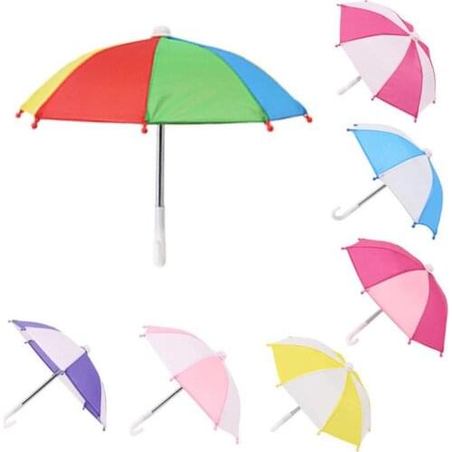 Mini Doll Umbrella For 18 Inch Dolls Parasol Accessories Dollhouse Accessories S1Z7
