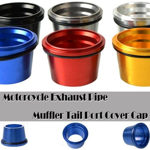 Aluminum Motorcycle Exhaust Pipe Muffler Tail Port Cover Cap pit bike for Yamaha T-MAX 530 2012 2013 2014 2015 2016 2017