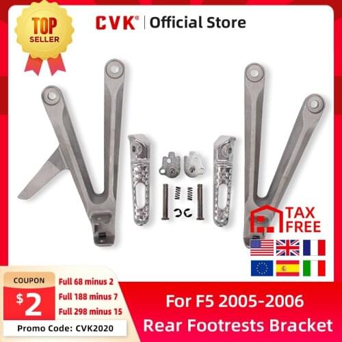 CVK Motorcycle Rear Footrests Bracket Kit Foot Pegs Rests Assembly For Honda CBR600 2003 2004 CBR600RR F5 2003 2004 CBR600 RR