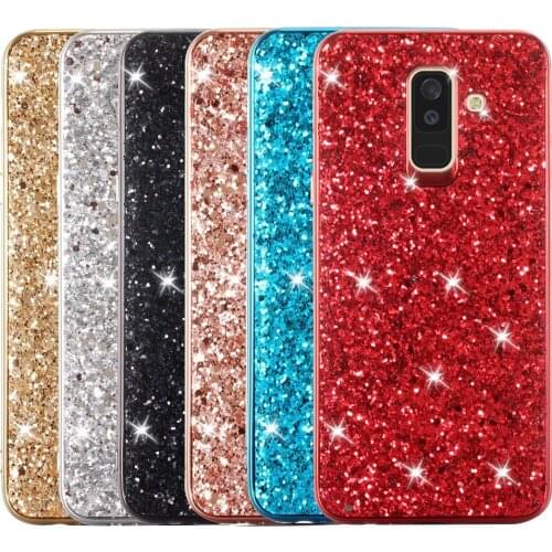 Case for Samsung galaxy A6 PLUS A7 A8 A9 2018 Case Bling Glitter Sequins Cover J4 J6 PLUS J8 2018 S7 edge S8 S9 PLUS NOTE 8 9