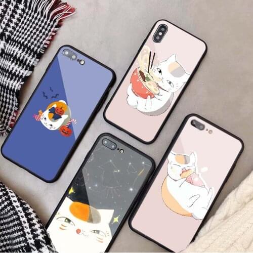 Natsume friend account Tempered Glass Phone Case For iphone 12 11 Pro Max 5 6 7 8 X XS XR XSMax Shell 12Pro Max Cover Shell
