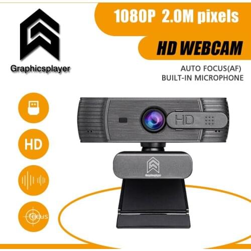 HD webcam autofocus with webcam cover camera 1080P USB new