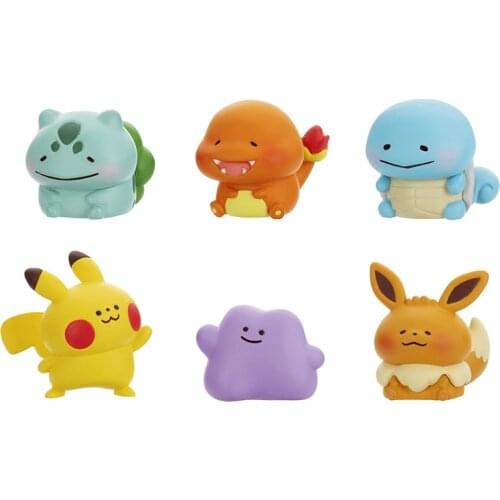 Pocket Center Pokemon Yurutto3 Pikachu Charmander Squirtle Gacha Figure