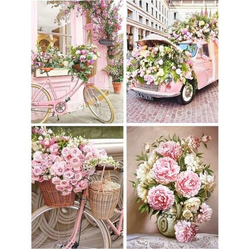 Canvas Size 5D Diamond Painting Car Full Square Diamond Embroidery Mosaic Cross Stitch Landscape Home Decor Gift